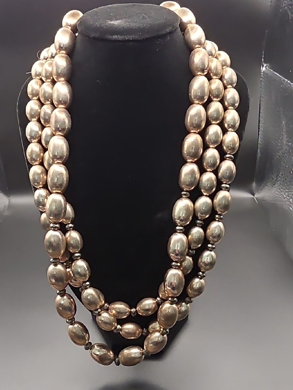 Multi-Strand Gold Bead Necklace - Women Jewelry